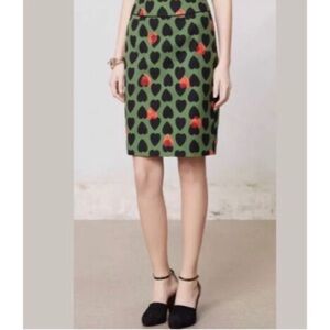 Anthropologie Heart Skirt 💚🖤♥️